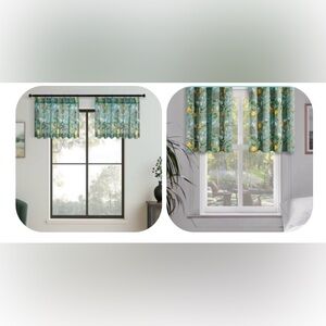 Tropical Green and Yellow Curtains